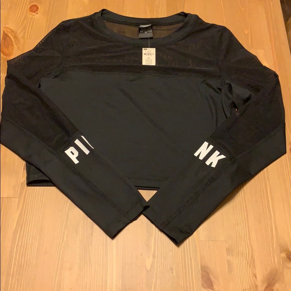 NWT - M - Victoria Secret - LS Crop Top